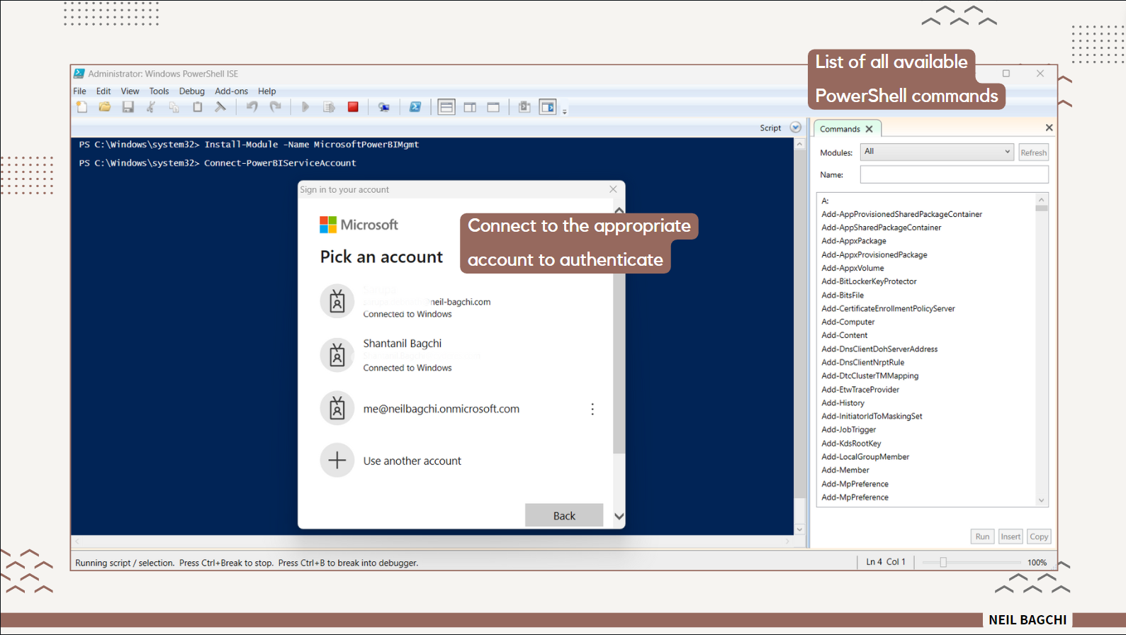 Logging procedure using PowerShell ISE